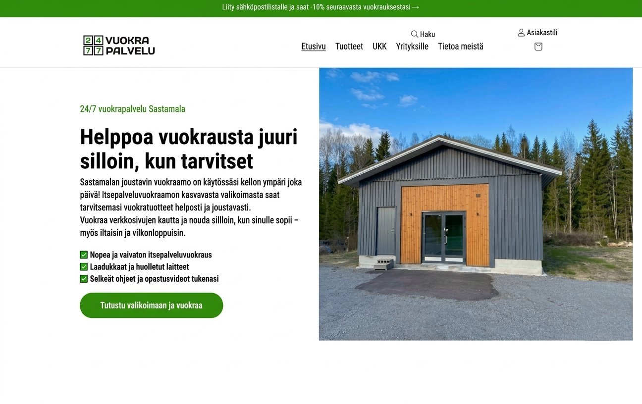 Fully Automated Rental System Built on Shopify for 247Vuokrapalvelu